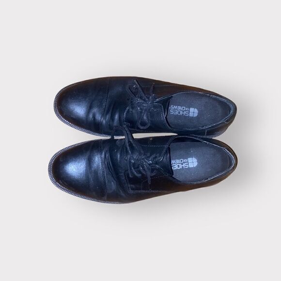 Shoes For Crews Black Leather Shoe Size 8.5 - Picture 2 of 5